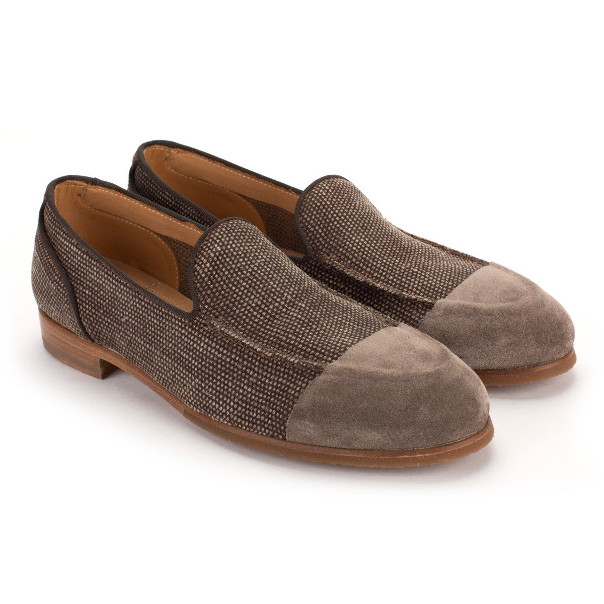 Emma – Damen Mélange Leinen Slipper