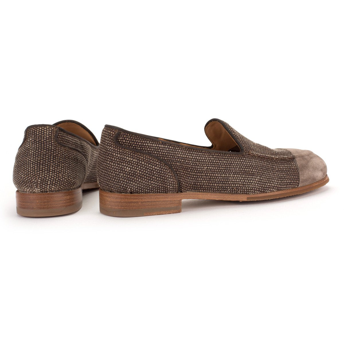 Emma – Damen Mélange Leinen Slipper