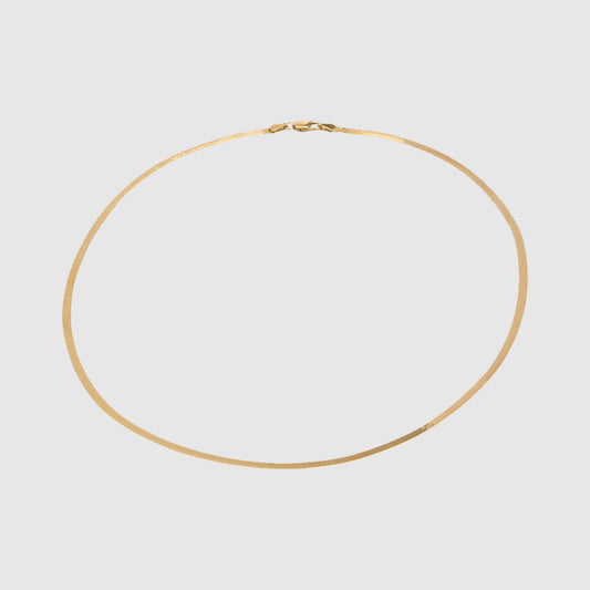 Wendy – Damen Flach Schlangenkette Halskette in Gold oder Silber – Elegant und Zeitlos