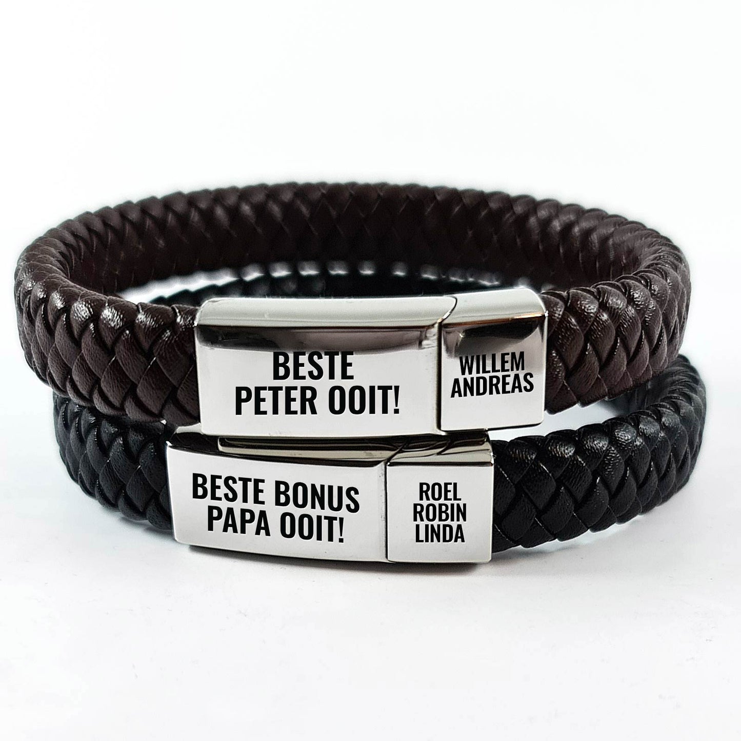 Stewart – Personalisierbares Armband für Papa oder Opa mit Gravur und verstellbarem Sitz