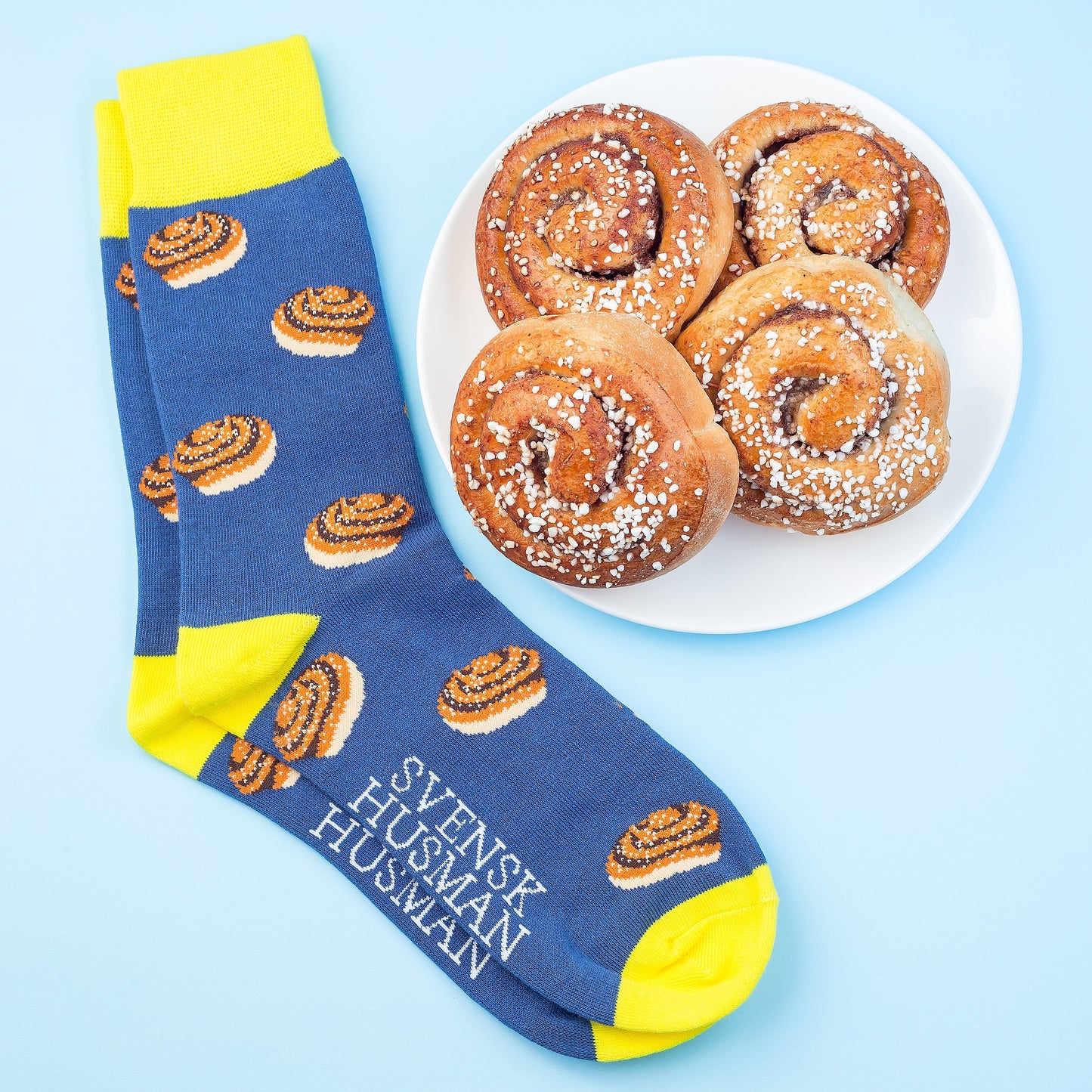 Ronald – Gemusterte Herrensocken mit Zimtschnecken