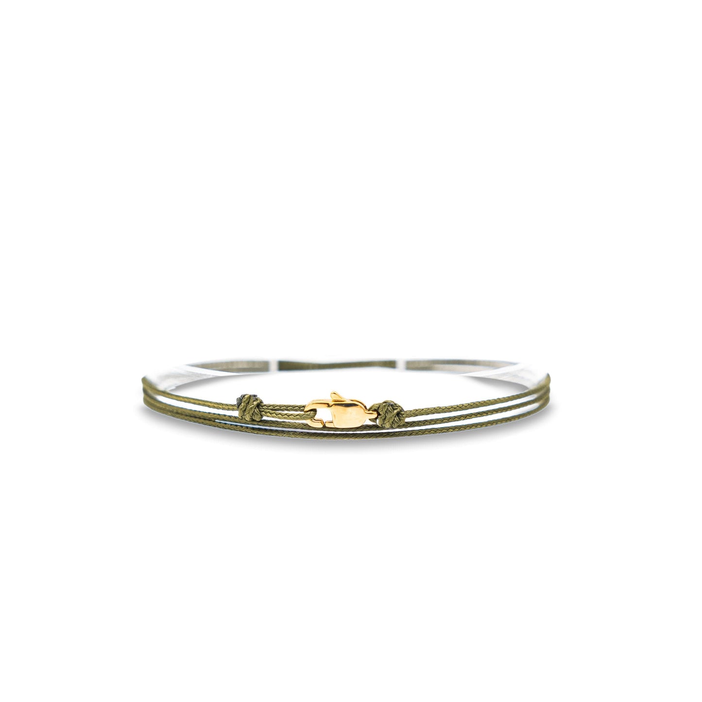 Vincent – Unisex Minimalistisches Seilarmband mit Goldfarbenem Karabiner – Leichtes und Verstellbares Design