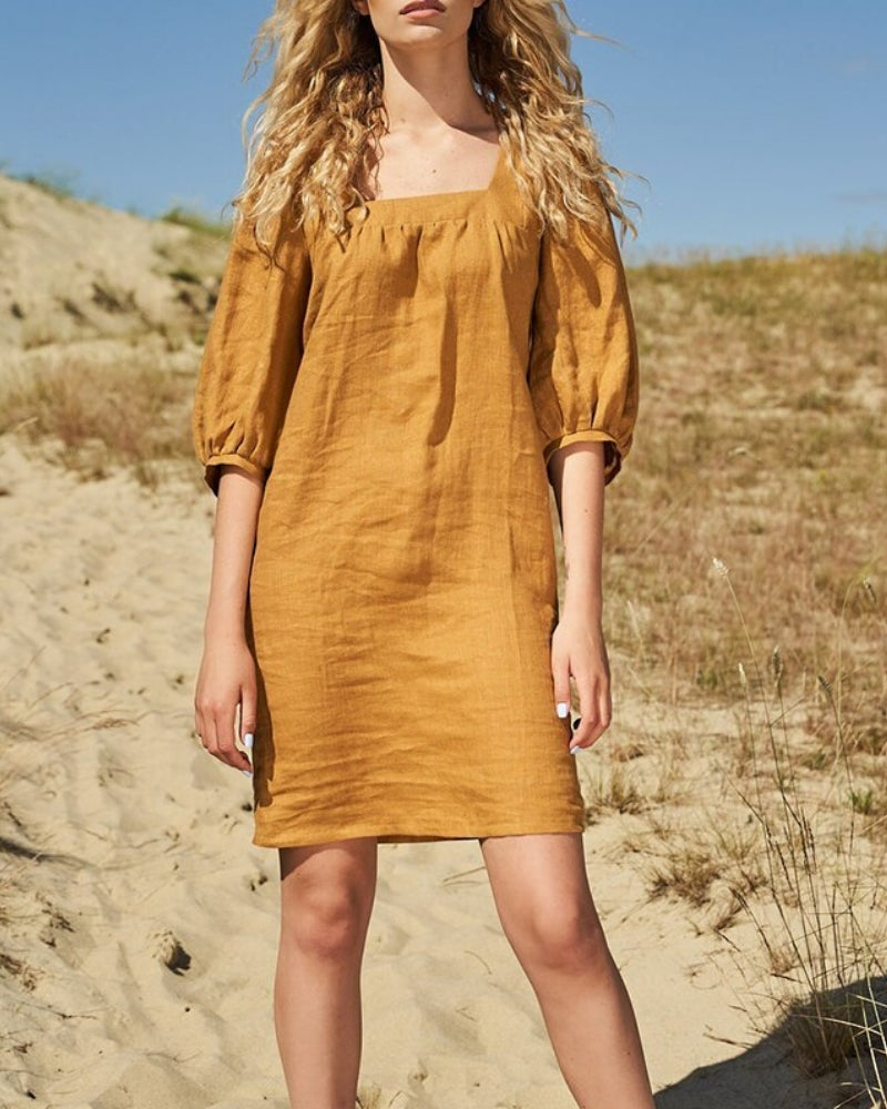 Leinen Boho Chic Kleid