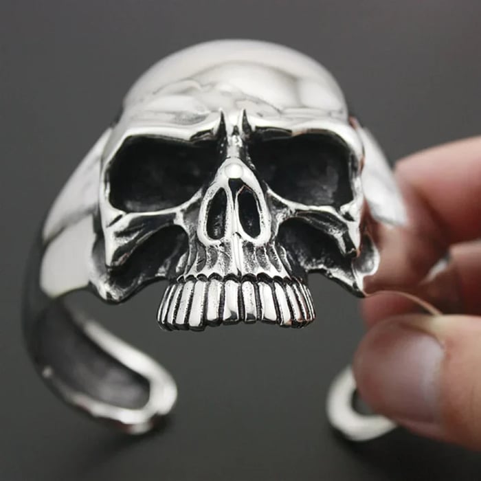 Lee – Kühnes Totenkopf-Armband Metall