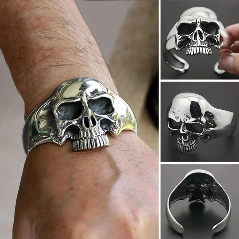 Lee – Kühnes Totenkopf-Armband Metall